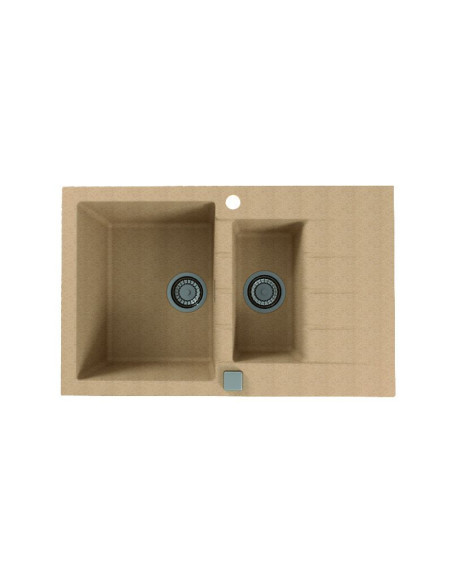 CADIT 70 col. 55 BEIGE (790x500) Granitāla izlietne 1,5 bļoda ar POP-UP sifonu 3 1/2" CADIT 70 col. 55 BEIGE (790x500) Granitāla izlietne 1,5 bļoda ar POP-UP sifonu 3 1/2"