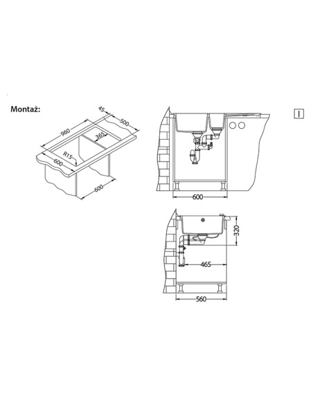 ALVEUS SENSUAL 70 granīta izlietne krēslā