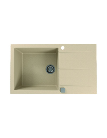 CADIT 40 col. 22 SAND (860x500) Granitāla izlietne 1 bļoda ar POP-UP sifonu 3 1/2"