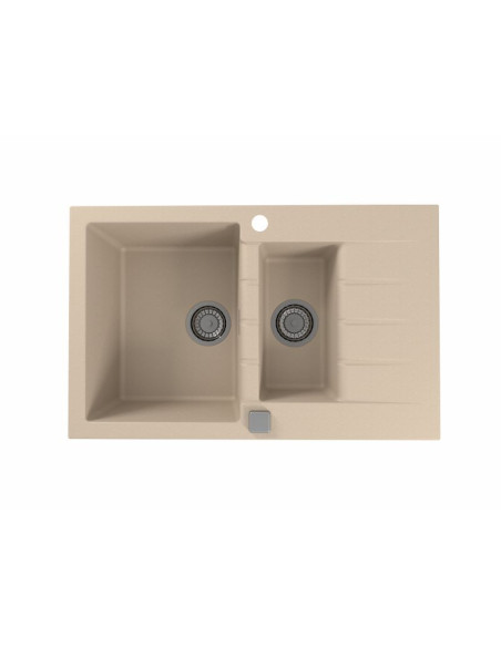 CADIT 70 col. 22 SAND (790x500) Granitāla izlietne 1,5 bļoda ar POP-UP sifonu 3 1/2" CADIT 70 col. 22 SAND (790x500) Granitāla izlietne 1,5 bļoda ar POP-UP sifonu 3 1/2"