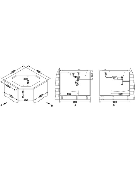 ALVEUS NIAGARA 60 granīta izlietnes šokolāde