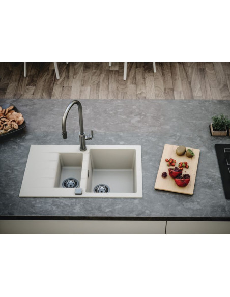 CADIT 70 col. 11 WHITE (790x500) Granitāla izlietne 1 bļoda ar POP-UP sifonu 3 1/2" CADIT 70 col. 11 WHITE (790x500) Granitāla izlietne 1 bļoda ar POP-UP sifonu 3 1/2"