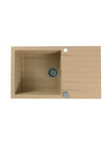 CADIT 40 col. 55 BEIGE (860x500) Granitāla izlietne 1 bļoda ar POP-UP sifonu 3 1/2"