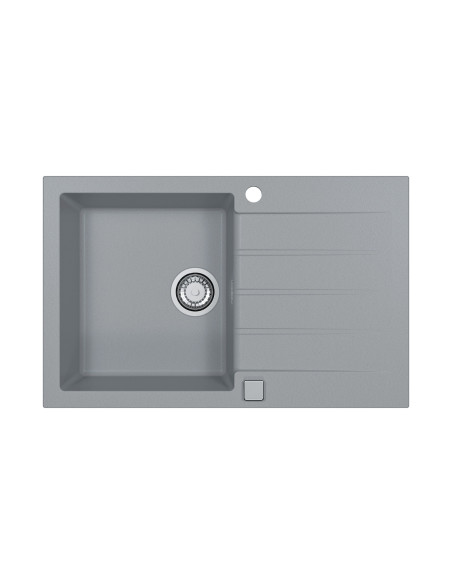 CADIT 20 col. 81 BETONS (790x500) Granitāla izlietne 1 bļoda ar POP-UP sifonu 3 1/2"