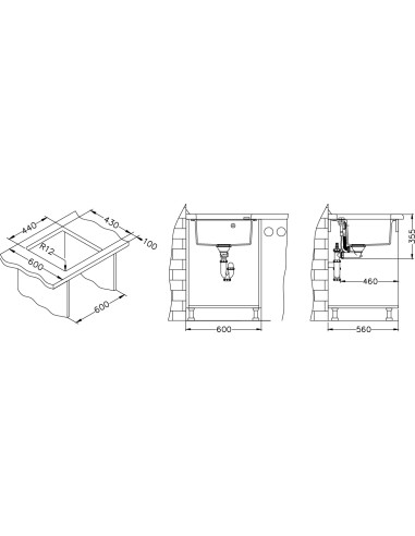 ALVEUS FORMIC 20 granīta izlietnes tērauds