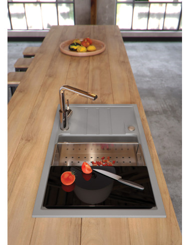 ALVEUS Granīta izlietne INTERMEZZO 70 balta