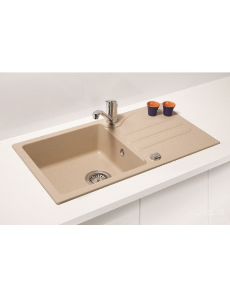 ALVEUS GALAPAGOS balta granīta izlietne ALVEUS GALAPAGOS balta granīta izlietne