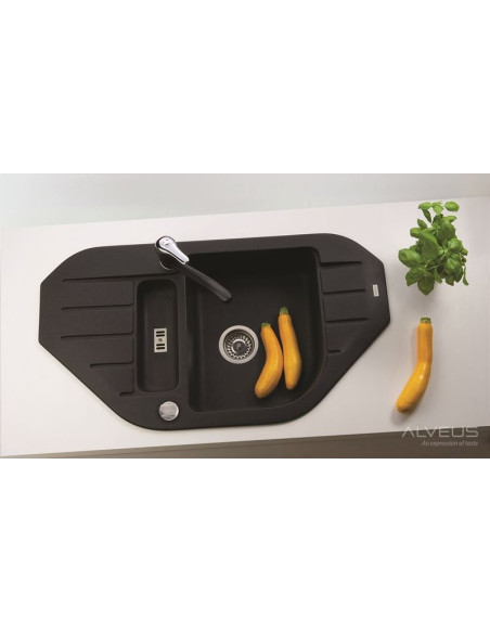 ALVEUS NIAGARA 60 balta granīta izlietne