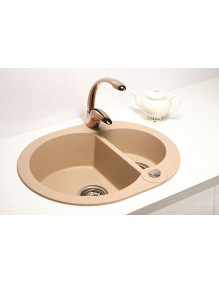 ALVEUS ROLL 80 melna granīta izlietne