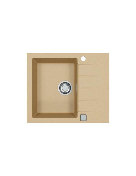 CADIT 10 col. 55 BEIGE (590x500) Granitāla izlietne 1 bļoda ar POP-UP sifonu 3 1/2" CADIT 10 col. 55 BEIGE (590x500) Granitāla izlietne 1 bļoda ar POP-UP sifonu 3 1/2"