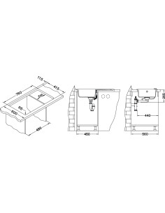 ALVEUS FALCON melnā granīta izlietne 2