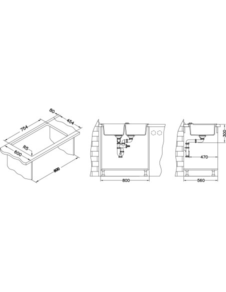 ALVEUS ROCK 90 balta granīta izlietne