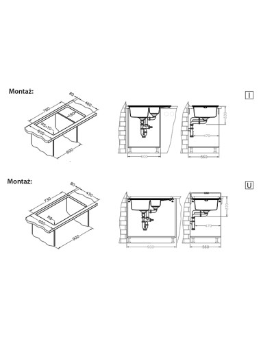 ALVEUS Granīta izlietne INTERMEZZO 70 betons
