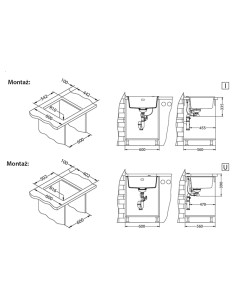 ALVEUS QUADRIX 50 granīta izlietne krēslā 2