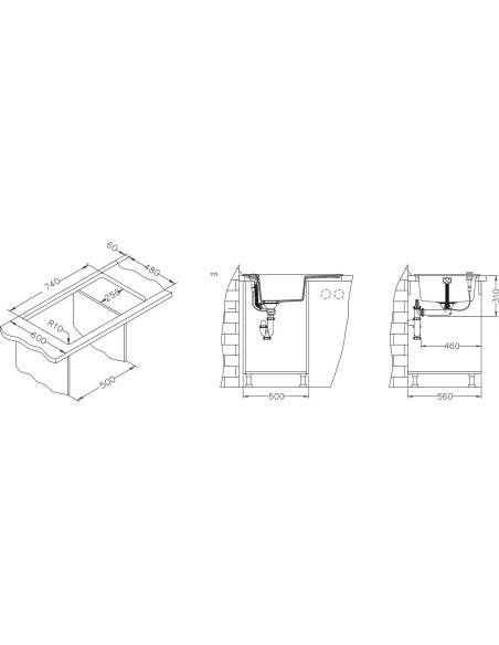 ALVEUS FORMIC 30 balta granīta izlietne ALVEUS FORMIC 30 balta granīta izlietne