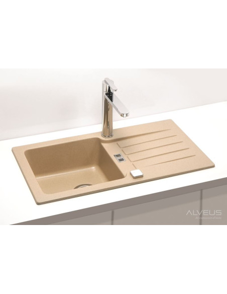 ALVEUS NIAGARA 30 melna granīta izlietne