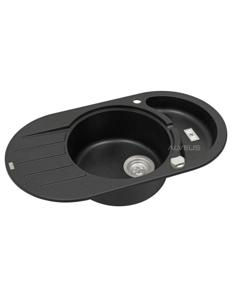 ALVEUS NIAGARA 50 melna granīta izlietne ALVEUS NIAGARA 50 melna granīta izlietne