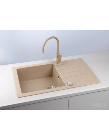 ALVEUS ROCK 130 bēša granīta izlietne