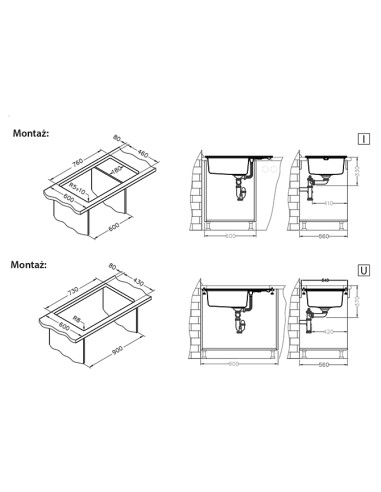 ALVEUS Granīta izlietne INTERMEZZO 130 bēšs