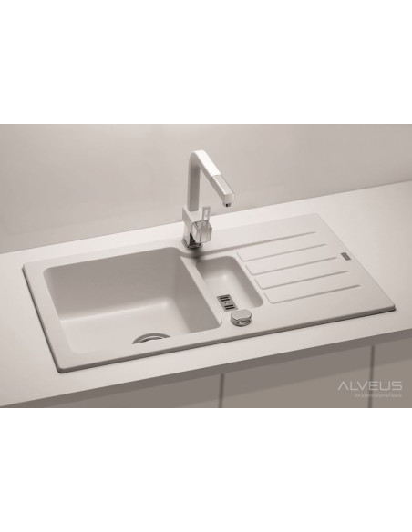 ALVEUS NIAGARA 70 melna granīta izlietne