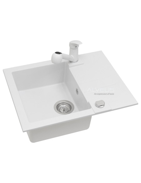 ALVEUS ROCK 30 balta granīta izlietne ALVEUS ROCK 30 balta granīta izlietne