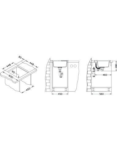 ALVEUS NIAGARA 20 bēša granīta izlietne