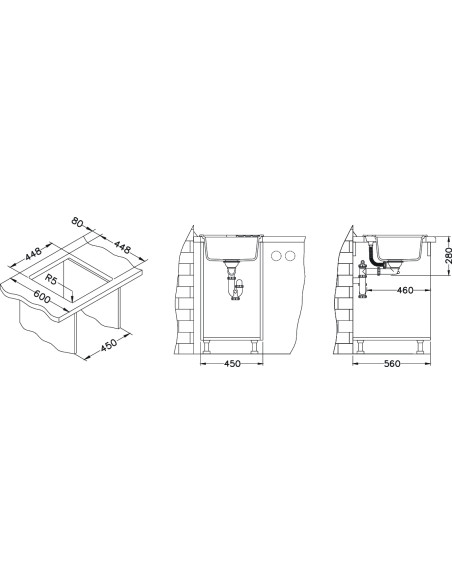 ALVEUS NIAGARA 20 bēša granīta izlietne