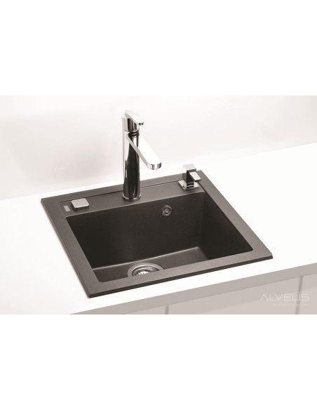 ALVEUS FORMIC 20 balta granīta izlietne