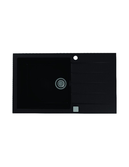 CADIT 40 col. 91 BLACK (860x500) Granitāla izlietne 1 bļoda ar POP-UP sifonu 3 1/2" CADIT 40 col. 91 BLACK (860x500) Granitāla izlietne 1 bļoda ar POP-UP sifonu 3 1/2"