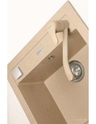 ALVEUS FORMIC 30 melna granīta izlietne