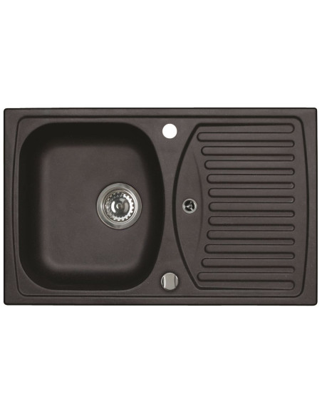 ALVEUS RECORD 30 melna granīta izlietne