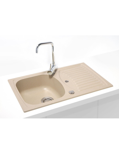 ALVEUS RECORD 30 melna granīta izlietne