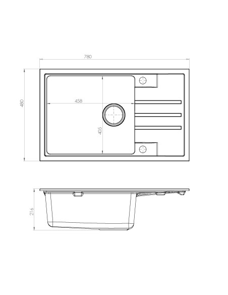 ALVEUS Granīta izlietne INTERMEZZO 130 melna ALVEUS Granīta izlietne INTERMEZZO 130 melna