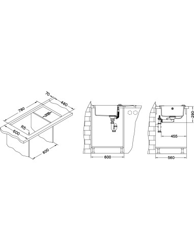 ALVEUS ROCK 130 melns + Tonia jaucējkrāns
