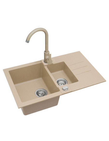 ALVEUS ROCK 70 bēšs + Tonia jaucējkrāns ALVEUS ROCK 70 bēšs + Tonia jaucējkrāns