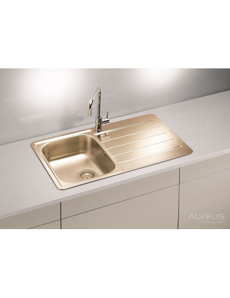 ALVEUS LINE 20 tērauda izlietne MONARCH zelts