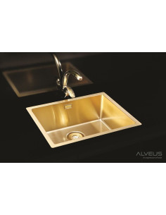 ALVEUS QUADRIX 50 tērauda izlietne MONARCH zelts 2