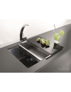 ALVEUSQUADRIX 50 tērauda izlietne MONARCH antracīts 2