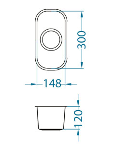 ALVEUS MONARCH VARIANT 110 izlietne tērauda brūns 2