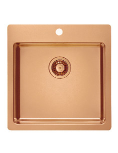 Monarch PURE 30 COPPER QC tērauda izlietne 515 x 525 mm Quick Close kanalizācija