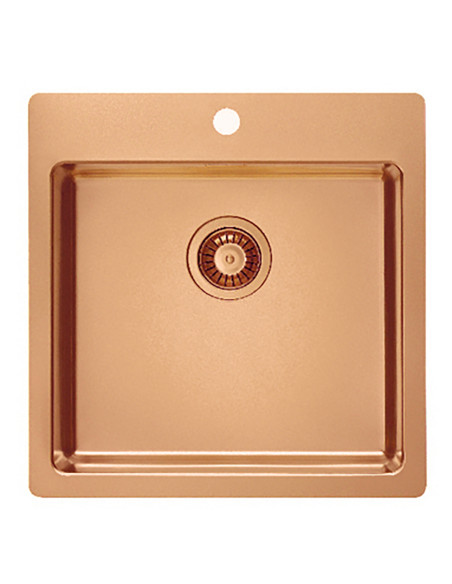 Monarch PURE 30 COPPER QC tērauda izlietne 515 x 525 mm Quick Close kanalizācija