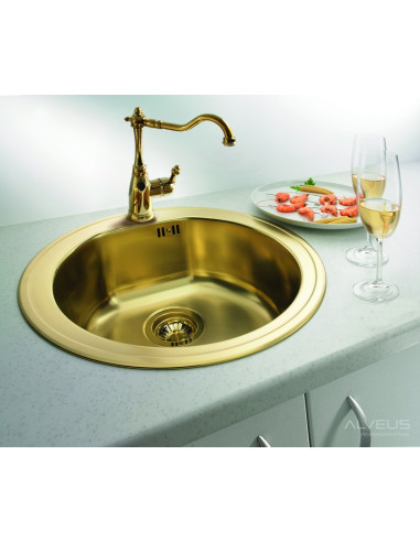 ALVEUS MONARCH FORM 30 zelta tērauda izlietne