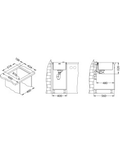 ALVEUSQUADRIX 20 tērauda izlietne MONARCH varš 2