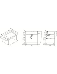 ALVEUS QUADRIX 60 zelta izlietne 2