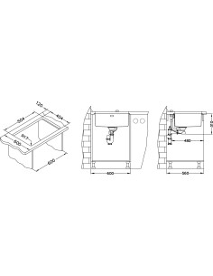 ALVEUS KOMBINO 50 U tērauda izlietne MONARCH brūna 2