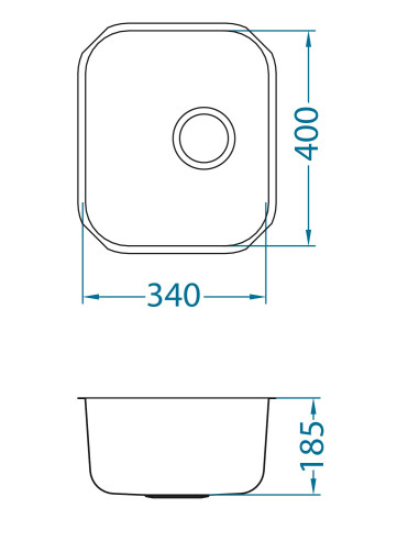 ALVEUS VARIANT 40 MONARCH tērauda izlietne varš