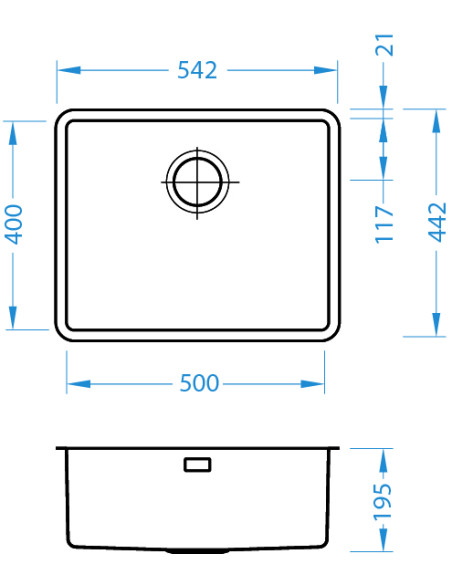 ALVEUS KOMBINO 50 FS tērauda izlietne MONARCH varš ALVEUS KOMBINO 50 FS tērauda izlietne MONARCH varš