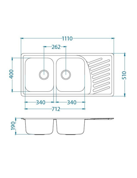 ALVEUS ELEGANT 70 satīna tērauda izlietne