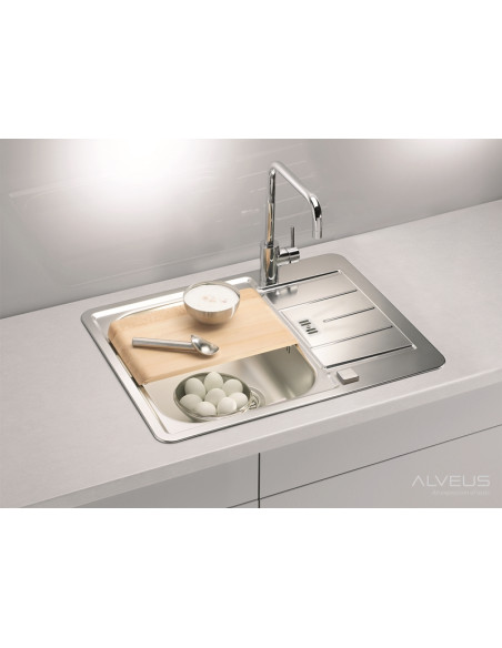 ALVEUS LINE MAXIM 60 satīna tērauda izlietne ALVEUS LINE MAXIM 60 satīna tērauda izlietne