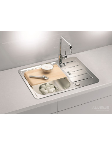 ALVEUS LINE MAXIM 70 satīna tērauda izlietne